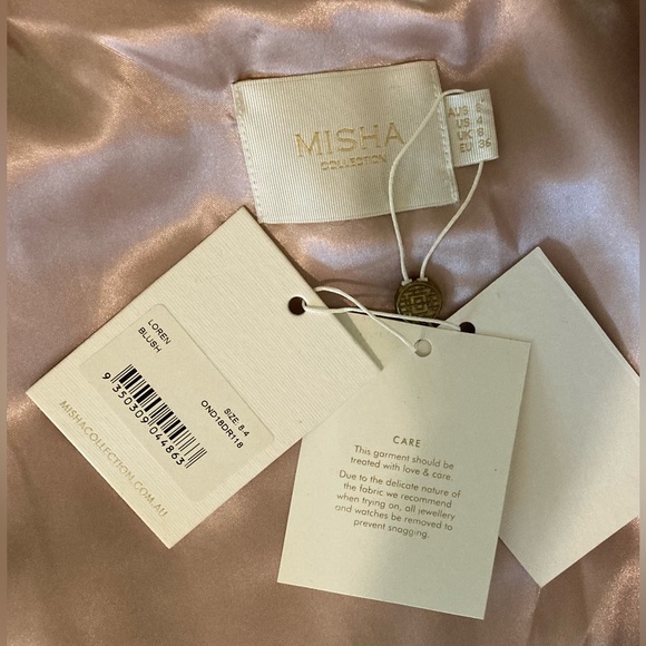 NWT MISHA COLLECTION Loren Leather Mini Dress, Size Aus 8 (US 4) - Picture 11 of 12